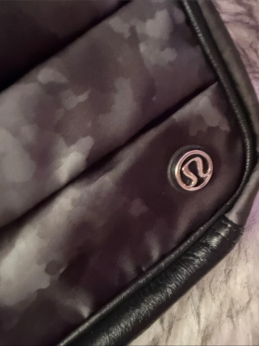 lululemon athletica Black Gray Camo Toiletry Pouch